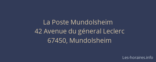 La Poste Mundolsheim
