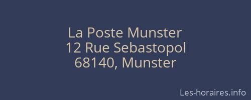 La Poste Munster