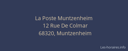 La Poste Muntzenheim