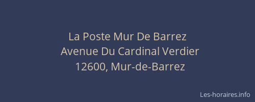 La Poste Mur De Barrez