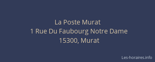 La Poste Murat