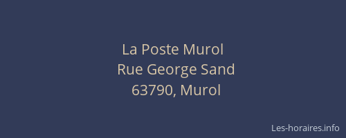 La Poste Murol