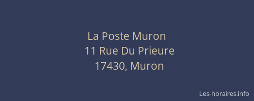La Poste Muron