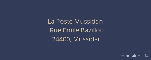 La Poste Mussidan