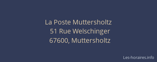 La Poste Muttersholtz
