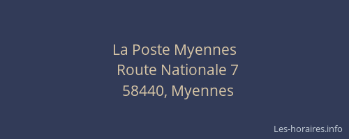 La Poste Myennes