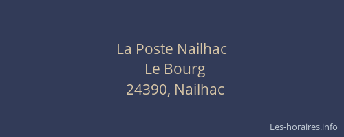La Poste Nailhac