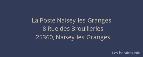 La Poste Naisey-les-Granges