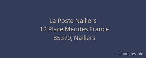 La Poste Nalliers