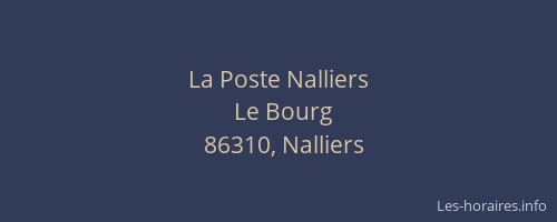 La Poste Nalliers