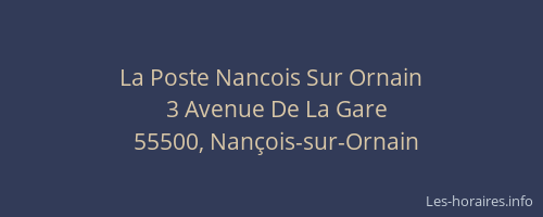 La Poste Nancois Sur Ornain