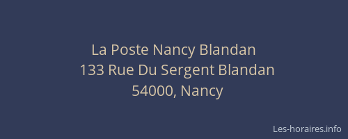 La Poste Nancy Blandan