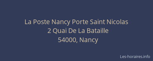 La Poste Nancy Porte Saint Nicolas