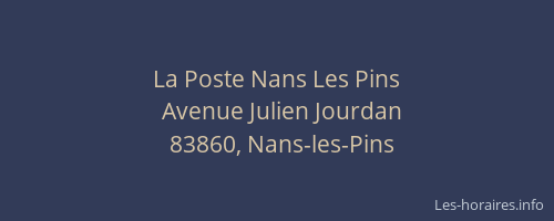 La Poste Nans Les Pins