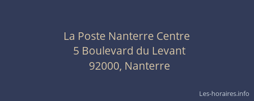 La Poste Nanterre Centre