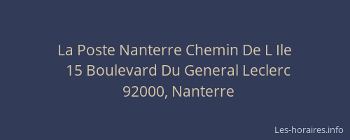 La Poste Nanterre Chemin De L Ile
