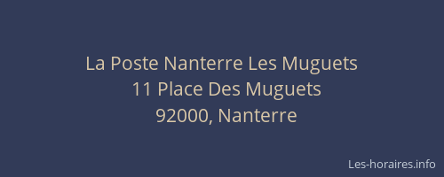 La Poste Nanterre Les Muguets