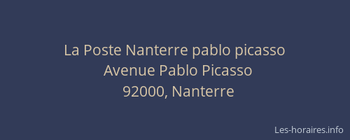 La Poste Nanterre pablo picasso