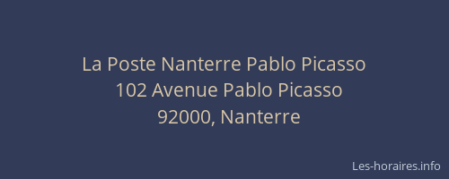 La Poste Nanterre Pablo Picasso