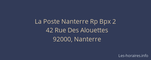 La Poste Nanterre Rp Bpx 2