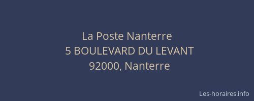 La Poste Nanterre