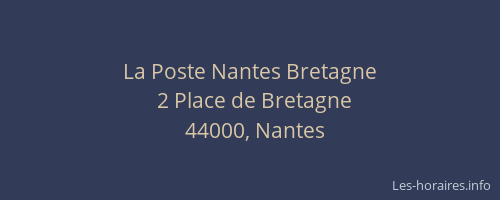La Poste Nantes Bretagne