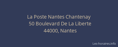 La Poste Nantes Chantenay