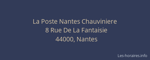 La Poste Nantes Chauviniere