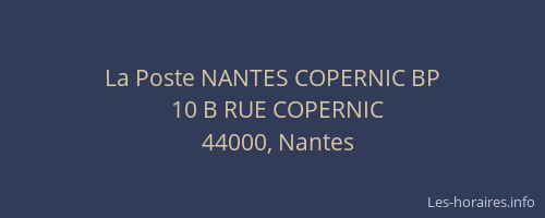 La Poste NANTES COPERNIC BP
