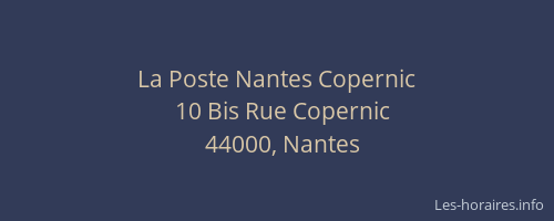 La Poste Nantes Copernic