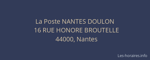 La Poste NANTES DOULON