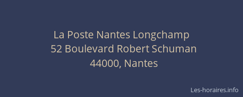 La Poste Nantes Longchamp