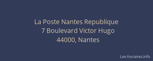 La Poste Nantes Republique