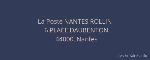 La Poste NANTES ROLLIN
