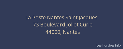 La Poste Nantes Saint Jacques