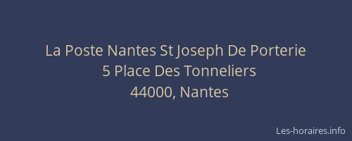 La Poste Nantes St Joseph De Porterie