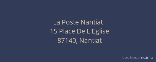 La Poste Nantiat