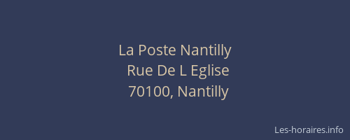La Poste Nantilly