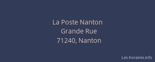 La Poste Nanton