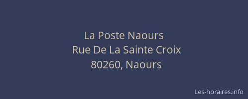 La Poste Naours