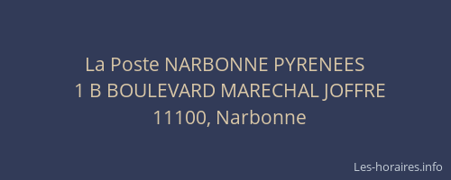 La Poste NARBONNE PYRENEES