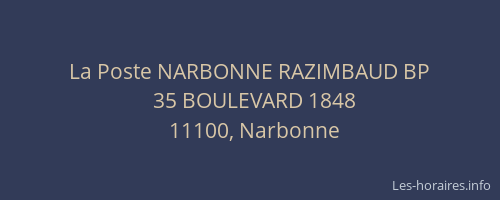 La Poste NARBONNE RAZIMBAUD BP