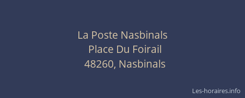 La Poste Nasbinals