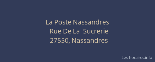 La Poste Nassandres