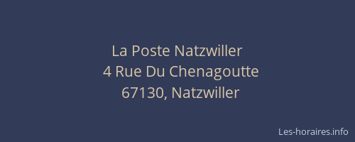 La Poste Natzwiller