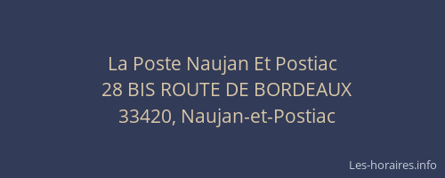 La Poste Naujan Et Postiac