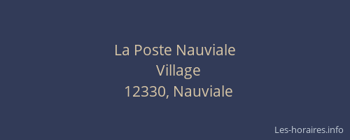 La Poste Nauviale