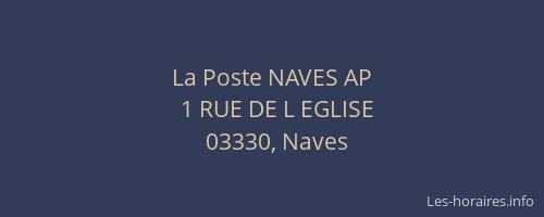 La Poste NAVES AP