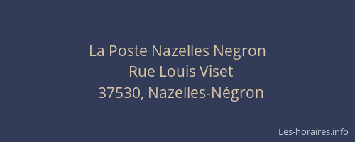 La Poste Nazelles Negron