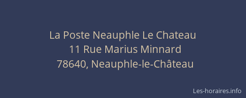 La Poste Neauphle Le Chateau